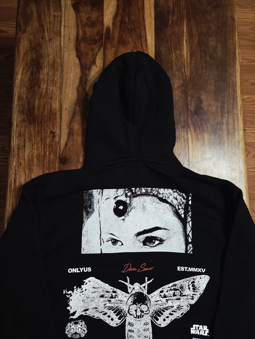 Darc Sport/Star Wars Collab Unisex "Queen's Shadow" Black Pullover Hoodie. - Picture 3 of 7